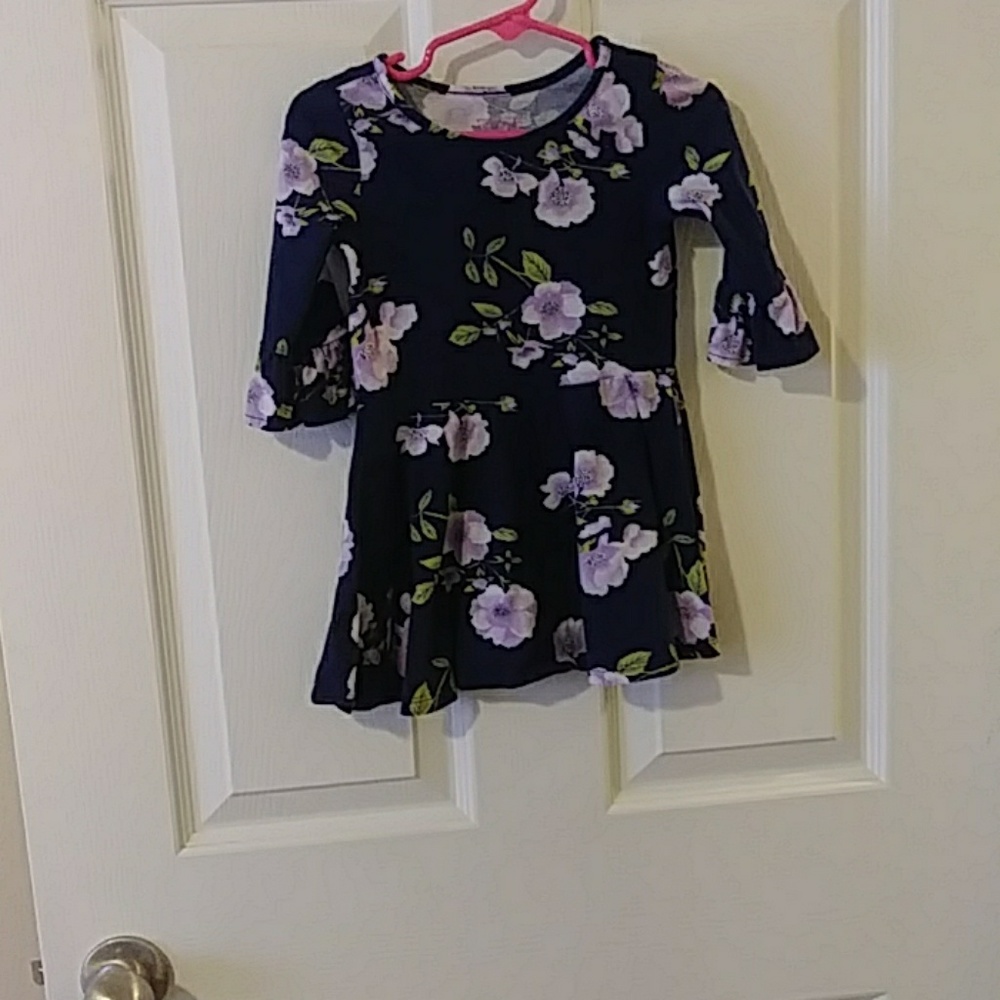 Navy & Floral Dress